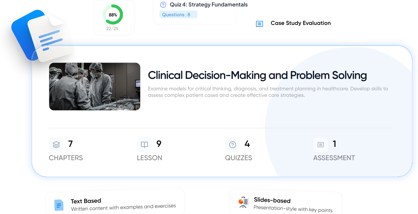 A trainee asking the Vocaliv AI Coach a question about approved healthcare course material